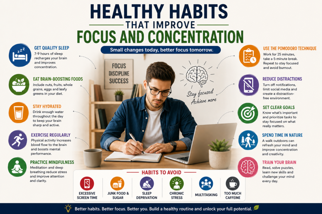 Healthy Habits That Improve Focus and Concentration Healthy Habits That Improve Focus and Concentration