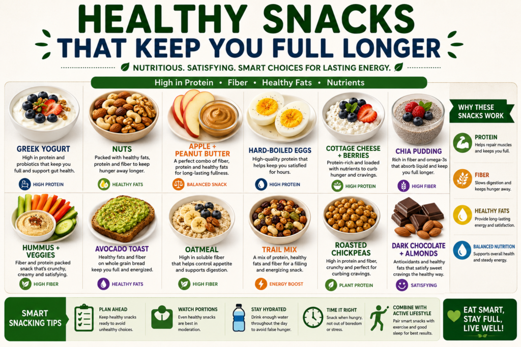 Healthy Snacks That Keep You Full Longer Healthy Snacks That Keep You Full Longer